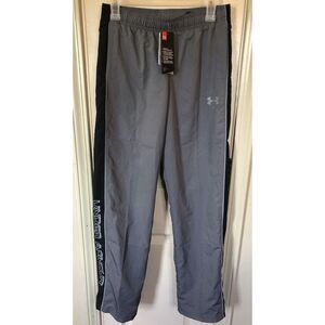 NWT Under Armour Boys LG Loose Fit Grey Athletic Pants